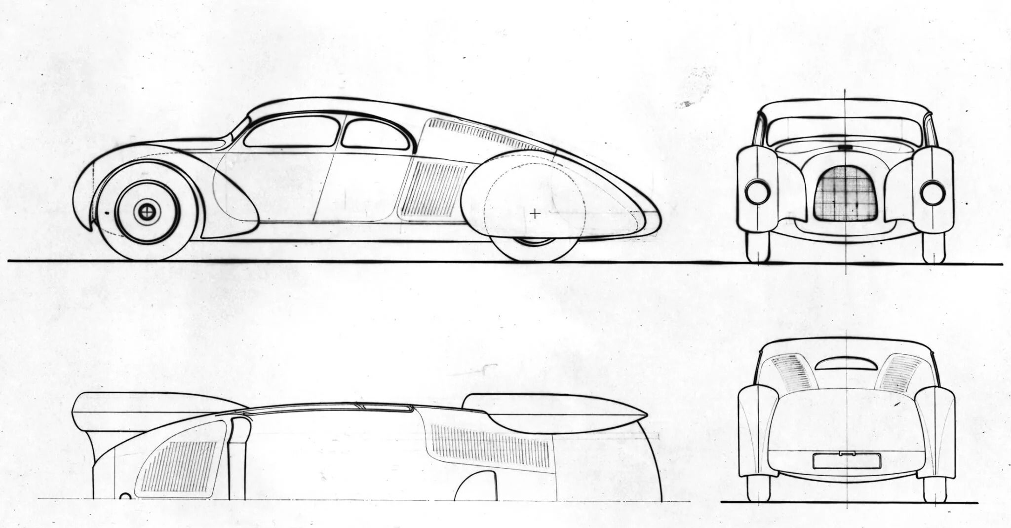 Projeto do Auto Union Type 52 ferdinando porsche