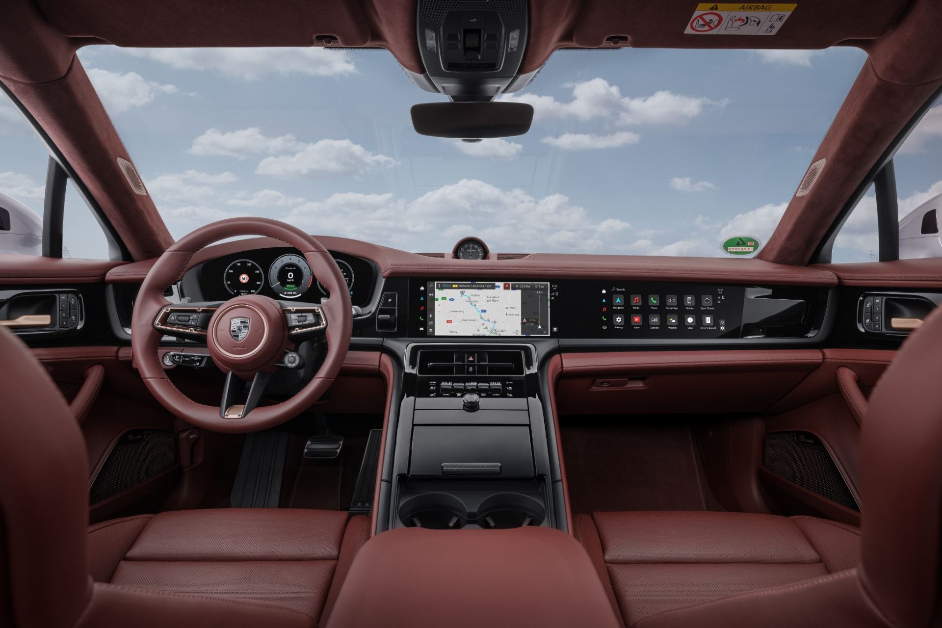 porsche panamera turbo s e hybrid 2025 interior painel