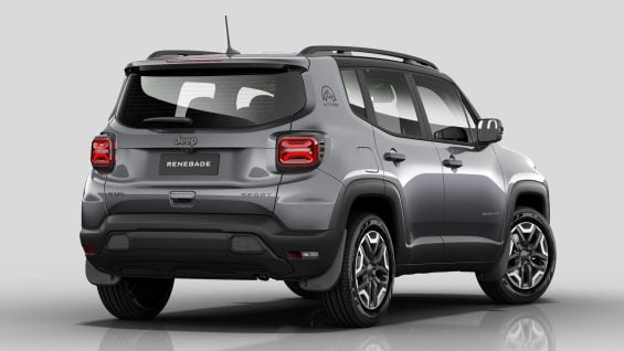 Jeep Renegade Altitude 2025 cinza granite crystal traseira 3 4