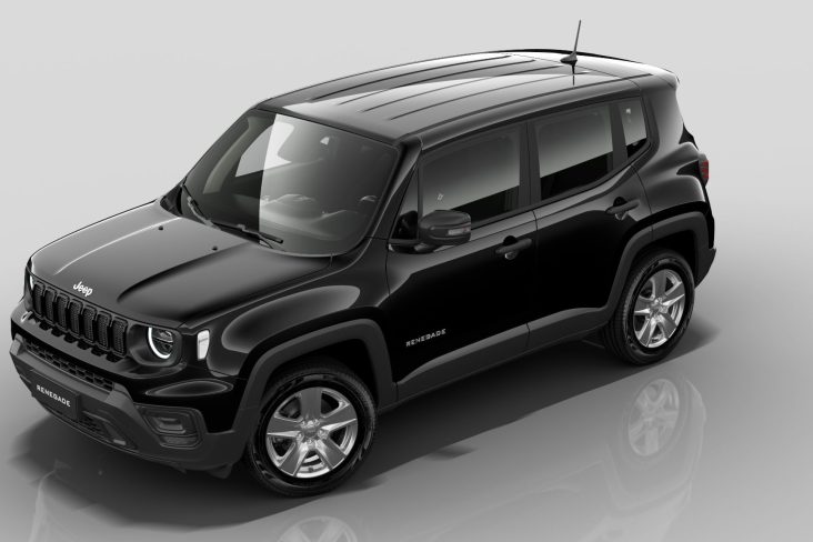 Jeep Renegade 1 3 turbo T270 2025 preto carbon frente visto de cima