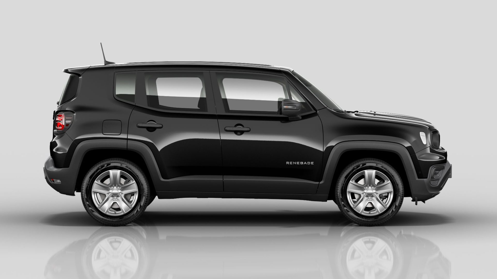 Jeep Renegade 1 3 turbo T270 2025 preto carbon lateral