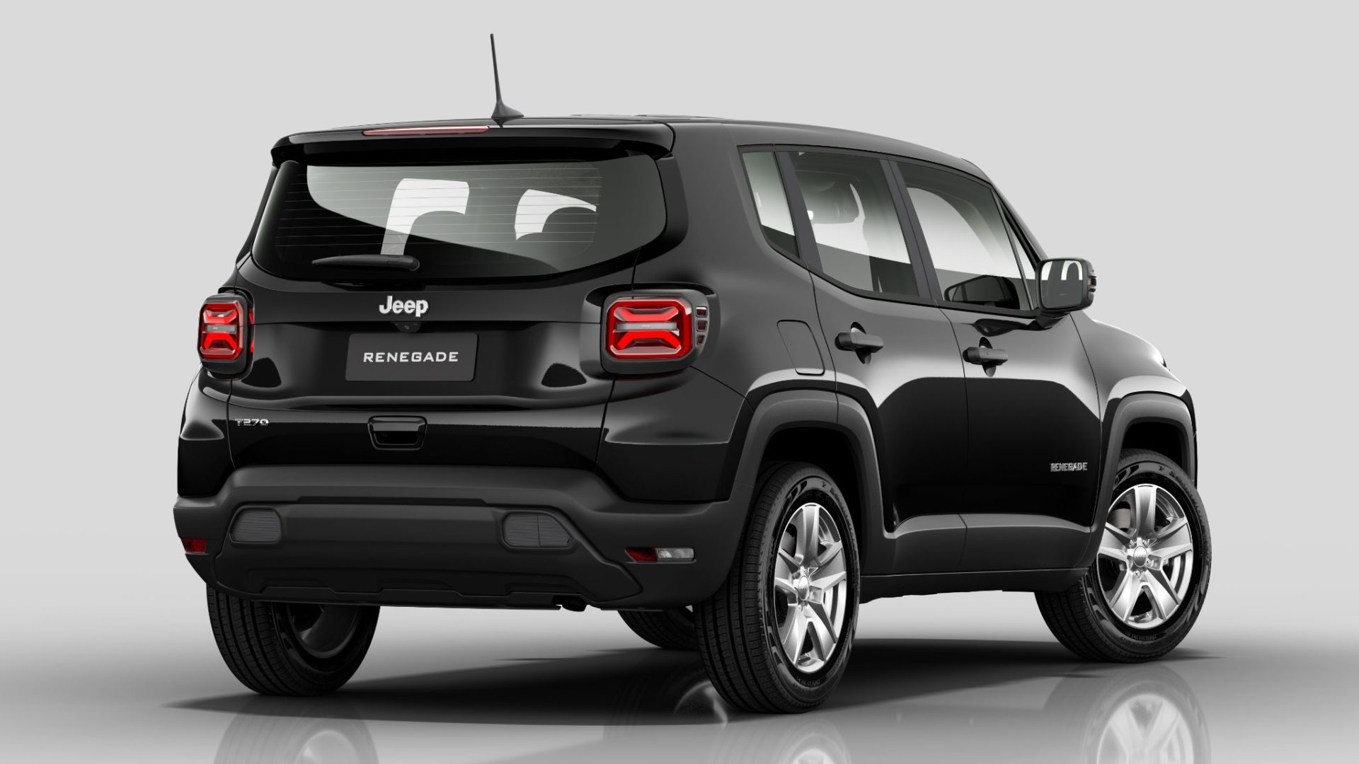 Jeep Renegade 1 3 turbo T270 2025 preto carbon traseira 3 4