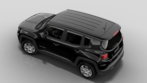 Jeep Renegade 1 3 turbo T270 2025 preto carbon traseira vista de cima