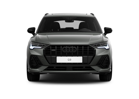 Audi Q3 Performance Black Plus 2024 cinza dianteira parado