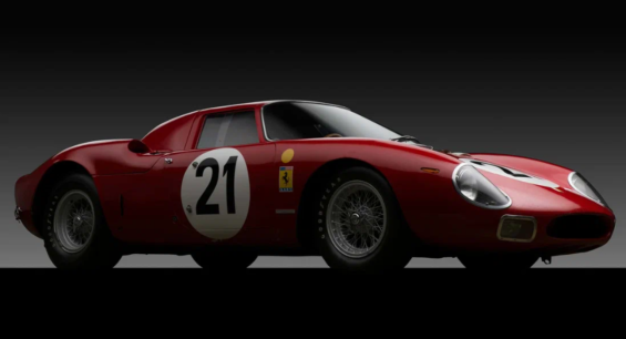 Ferrari 250 LM vermelha lateral e frente