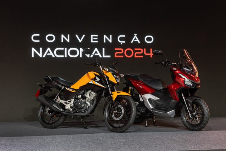 honda cg 160 2025 amarela e honda adv 160 vermelha 2025