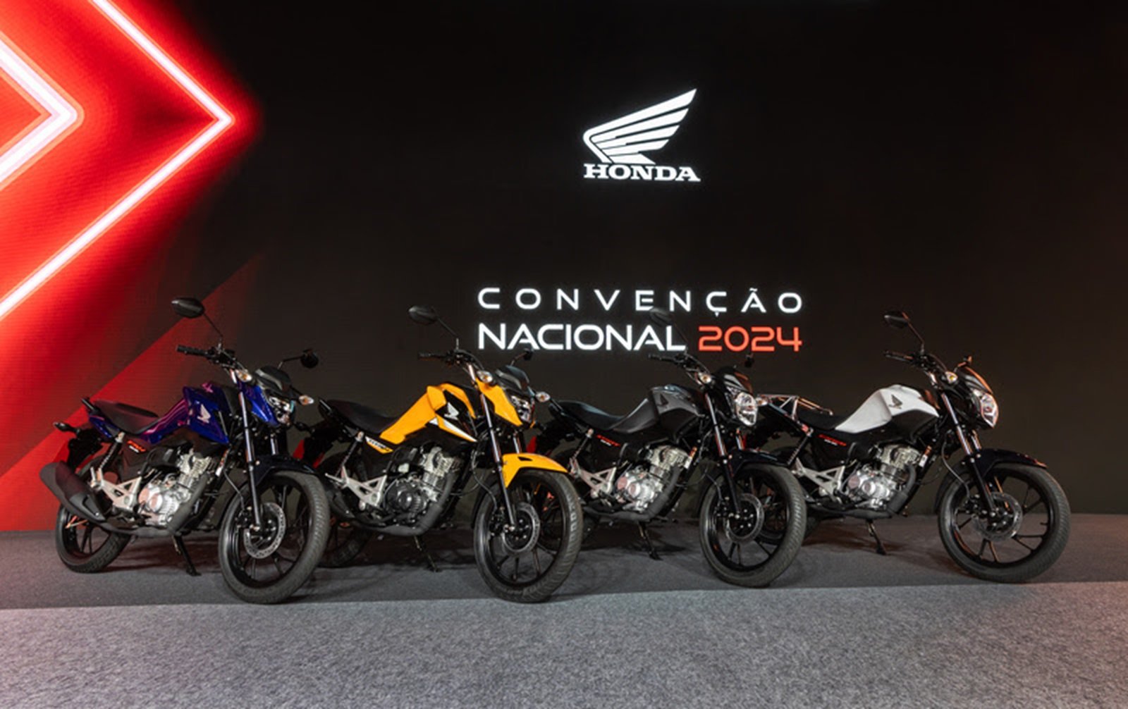 linha 2025 Honda CG 160 em cores diferentes