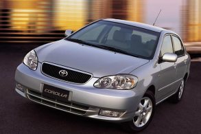 toyota corolla SE G 2003 prata frente parado