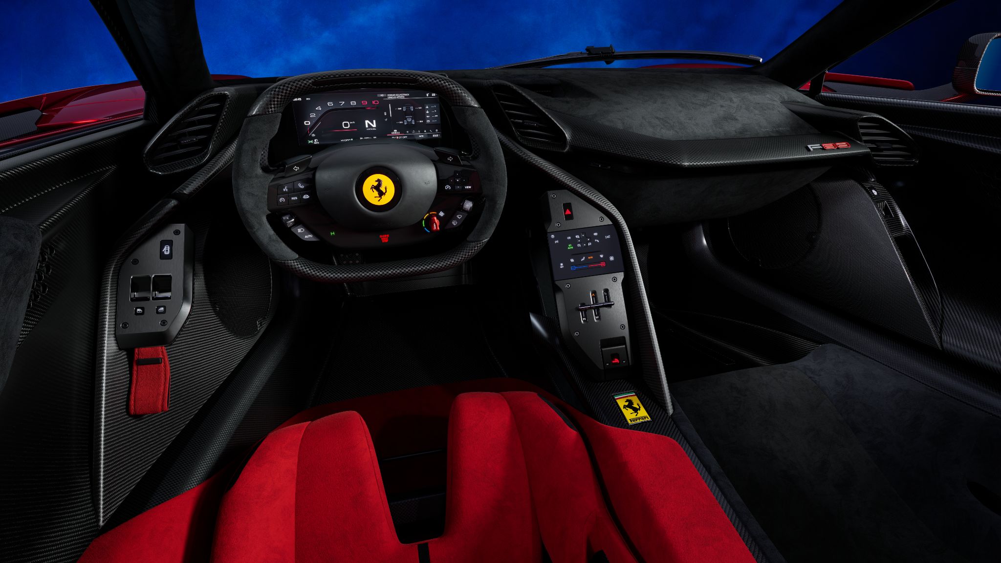 ferrari f80 interior painel