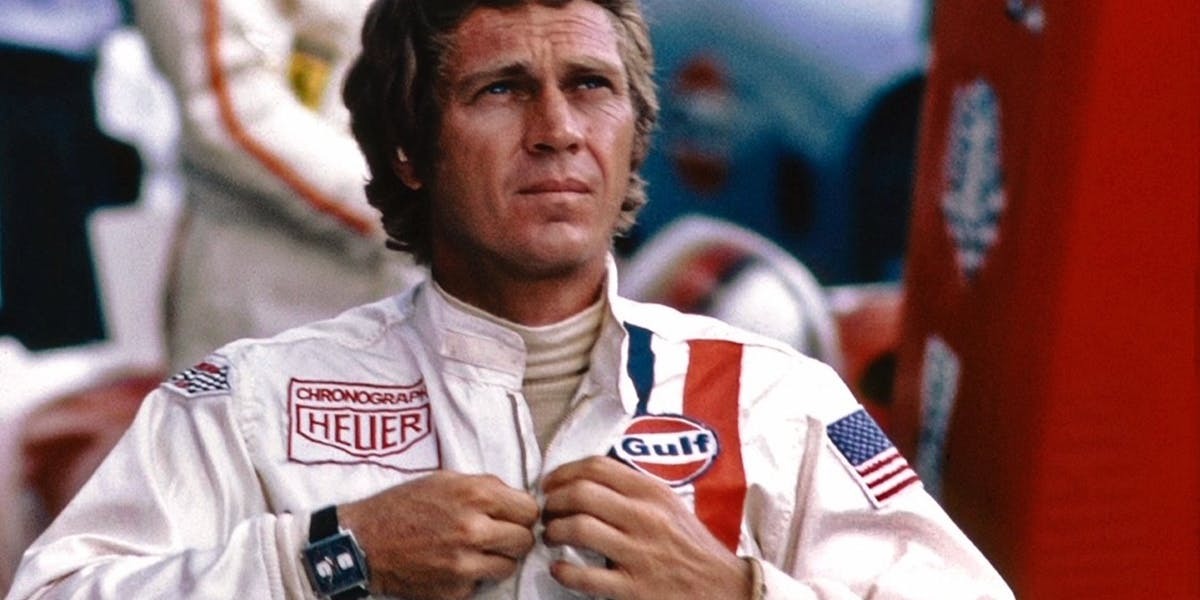 Steve McQueen no filme le mans com tag heuer monaco