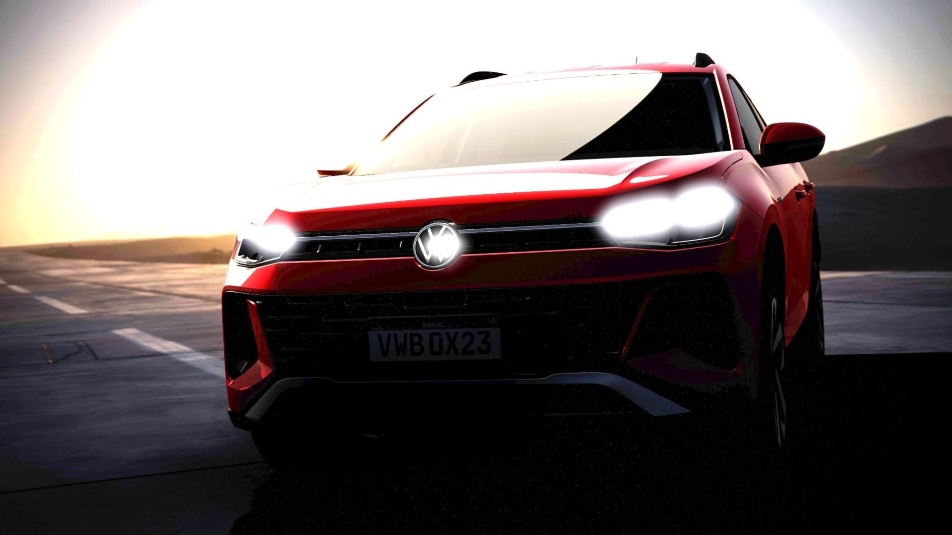 Teaser novo suv compacto volkswagen vw frente tera