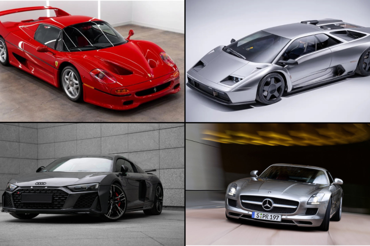 Coleção de Carros inclui Ferrari F50 Lamborghini Diablo Audi R8 e Mercedes Benz SLS AMG