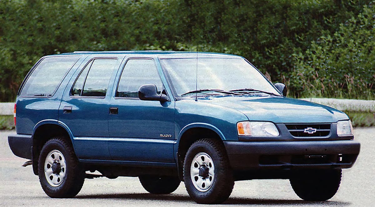 chevrolet blazer std 1996 verde frente parada