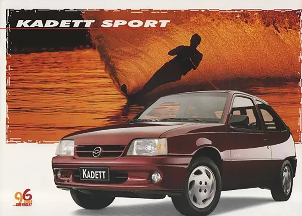 Chevrolet Kadett Sport 1996 vinho folder de época