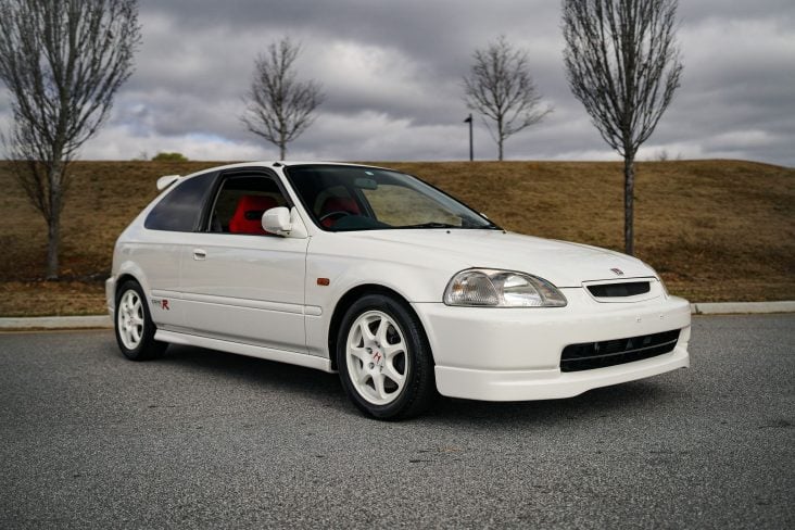 Honda Civic Type R 1998 branco frente leilão