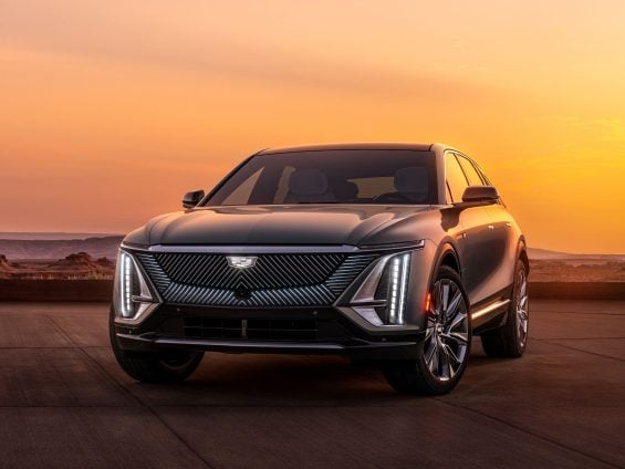 2023 Cadillac LYRIQ exterior driver’s side front view three qu