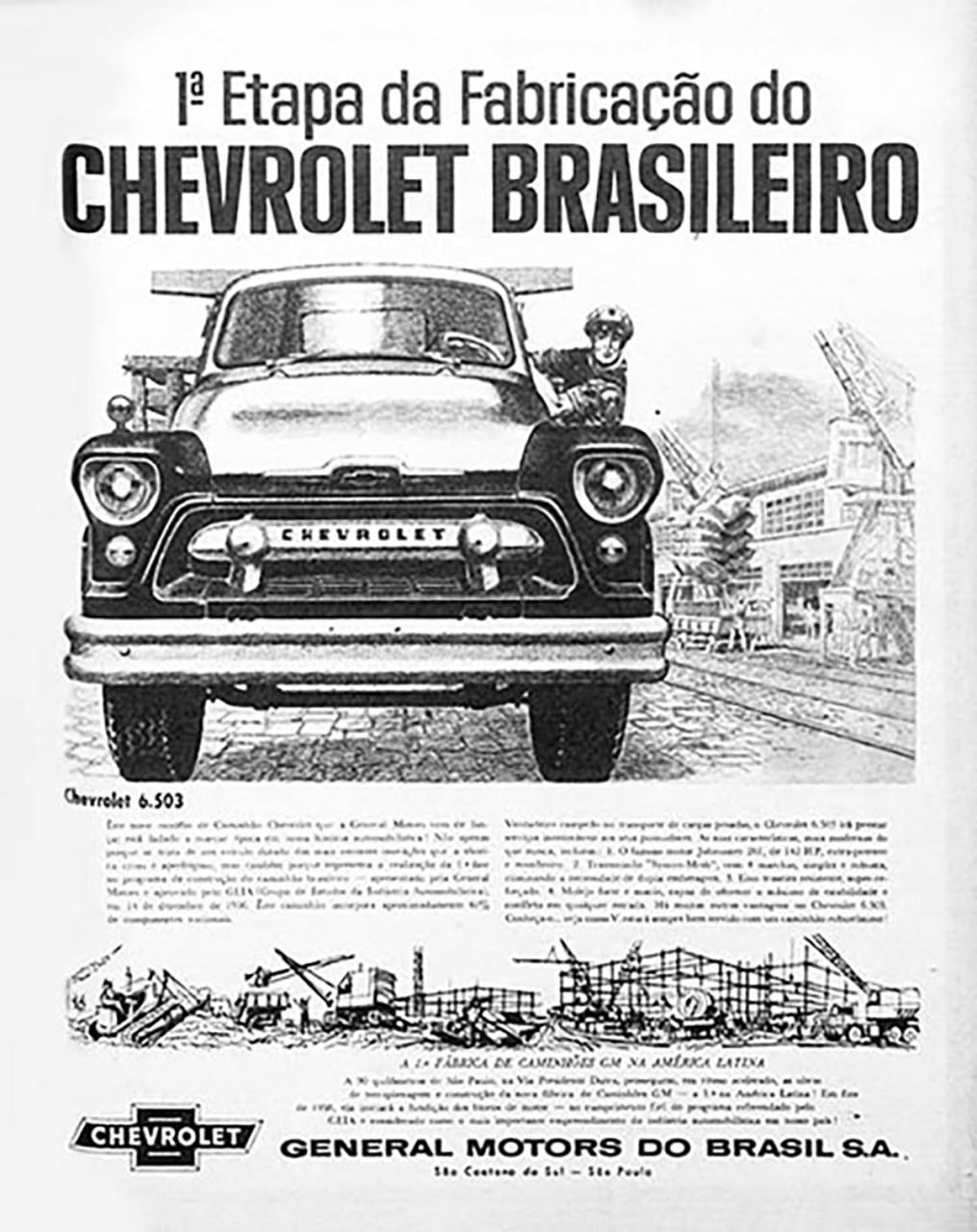 Propaganda caminhão chevrolet 6500 1957