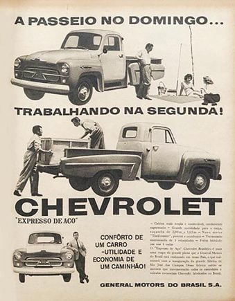 Propaganda Chevrolet Brasil 3100 1958