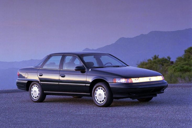 mercury sable 1991 azul frente parado