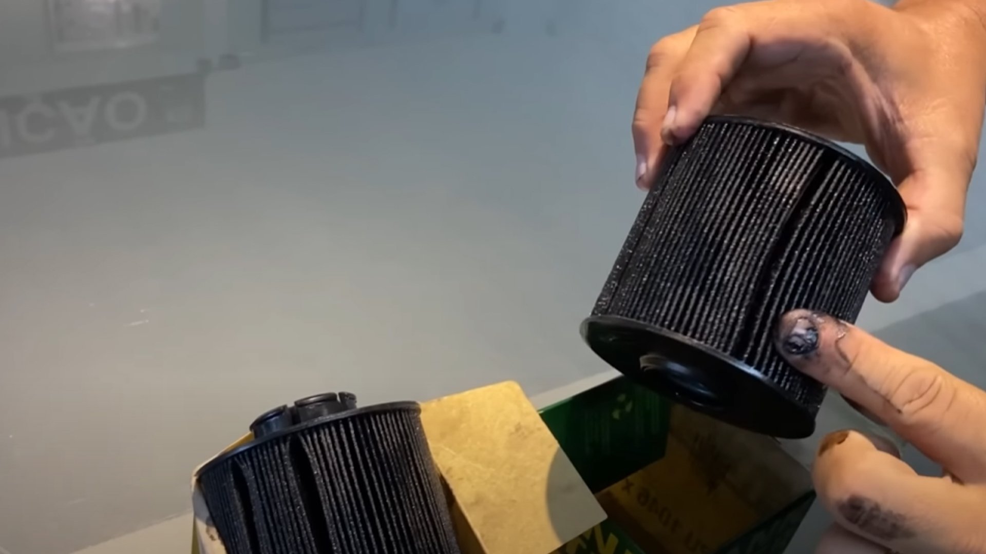 filtro de óleo com borra sambaíba