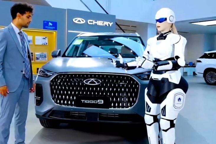 Vendedor de carros robô Chery Mornine