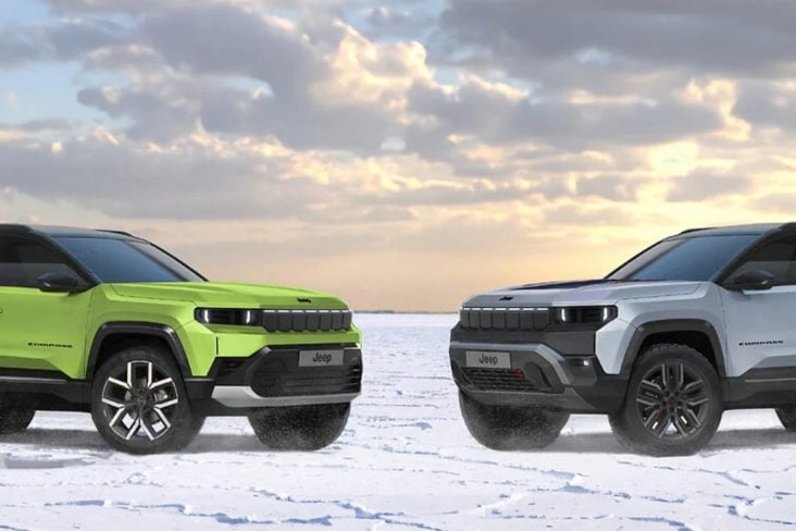 Novo Jeep Compass 2026 Europa primeira edição em verde e versão 4x4 em cinza capa