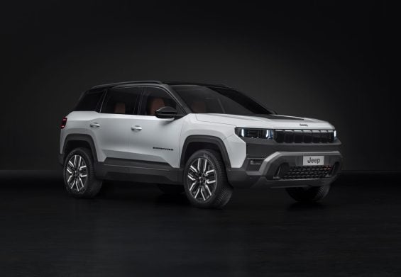 Novo Jeep Compass 2026 4x4 Europa em branco frente e lateral