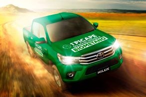 Toyota Hilux Biometano verde frente