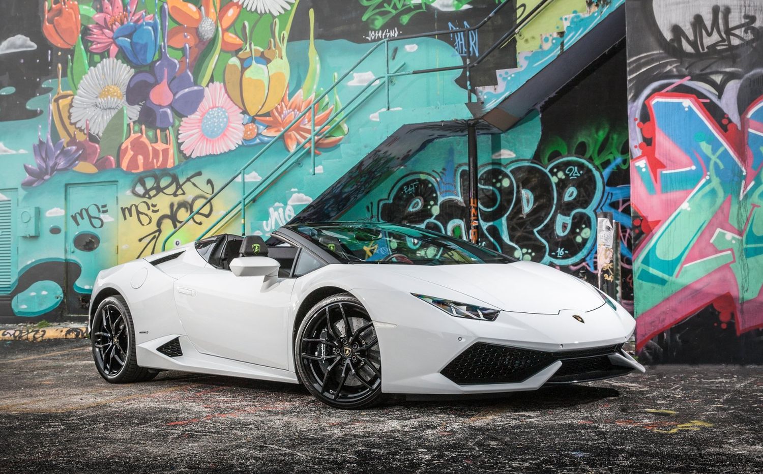 LAMBORGHINI HURCAN SPYDER 2018 BRANCO FRENTE E LATERAL