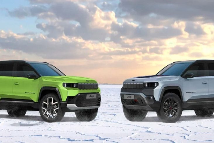 Novo Jeep Compass 2026 Europa primeira edição em verde e versão 4x4 em cinza capa.