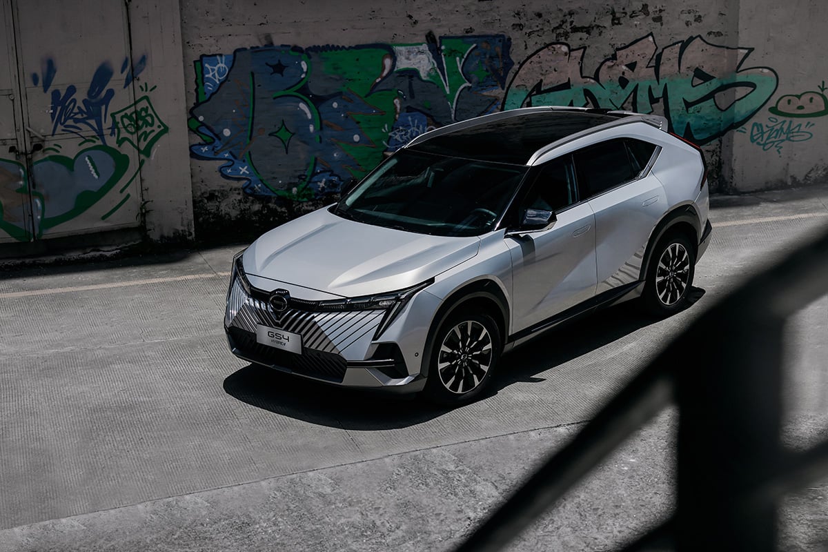 GAC GS4 Hybrid prata visto de cima