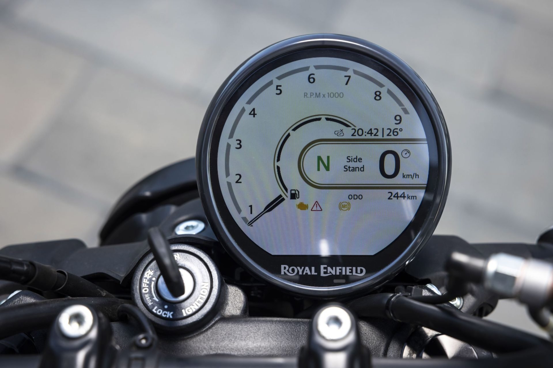 Royal Enfield Guerrilla 450 Tripper Dash Close Up