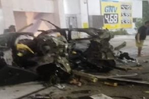 carro explode em abastecimento gnv no rj