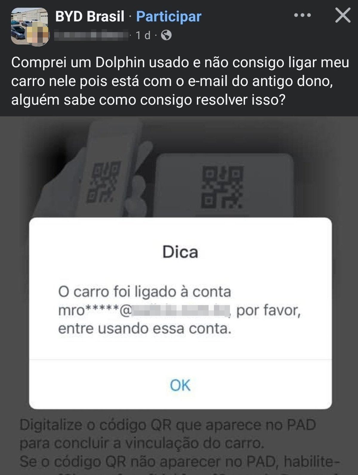 print grupo byd proprietário não consegue parear o aplicativo