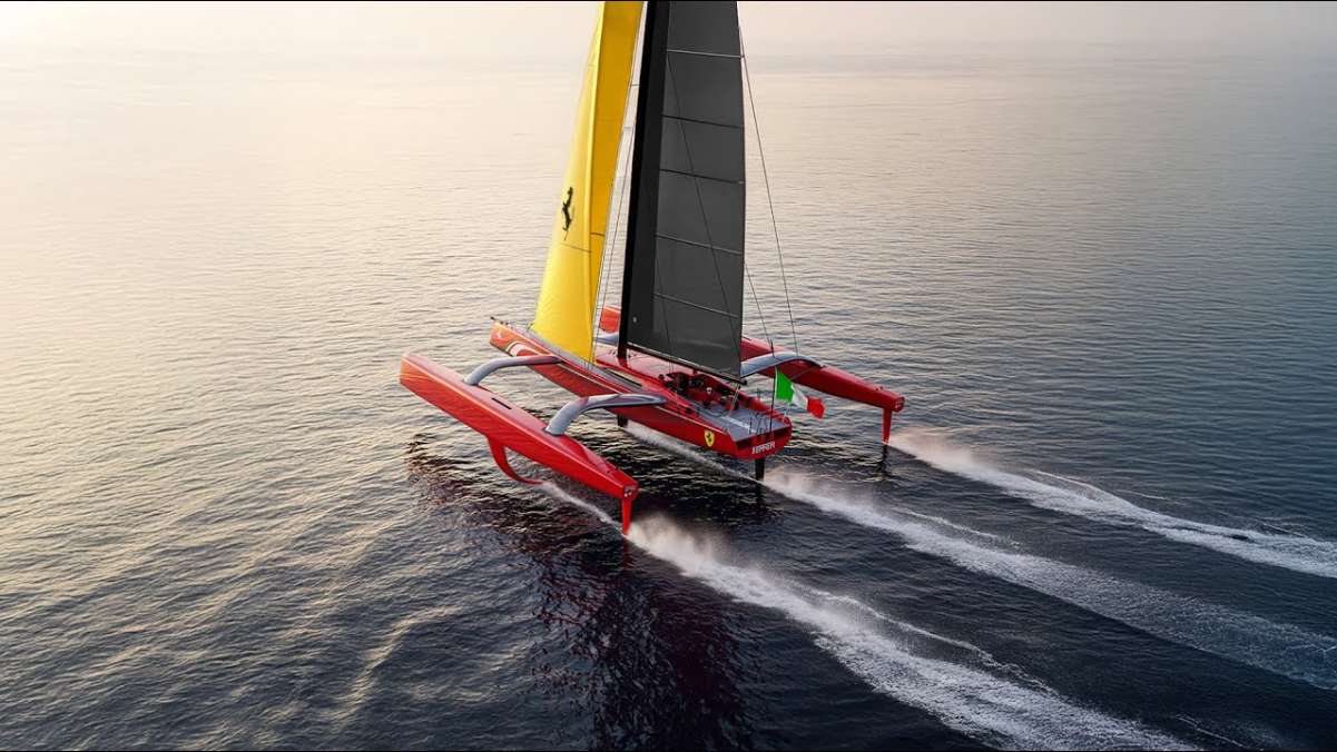 Ferrari revela Hypersail seu primeiro iate de corrida