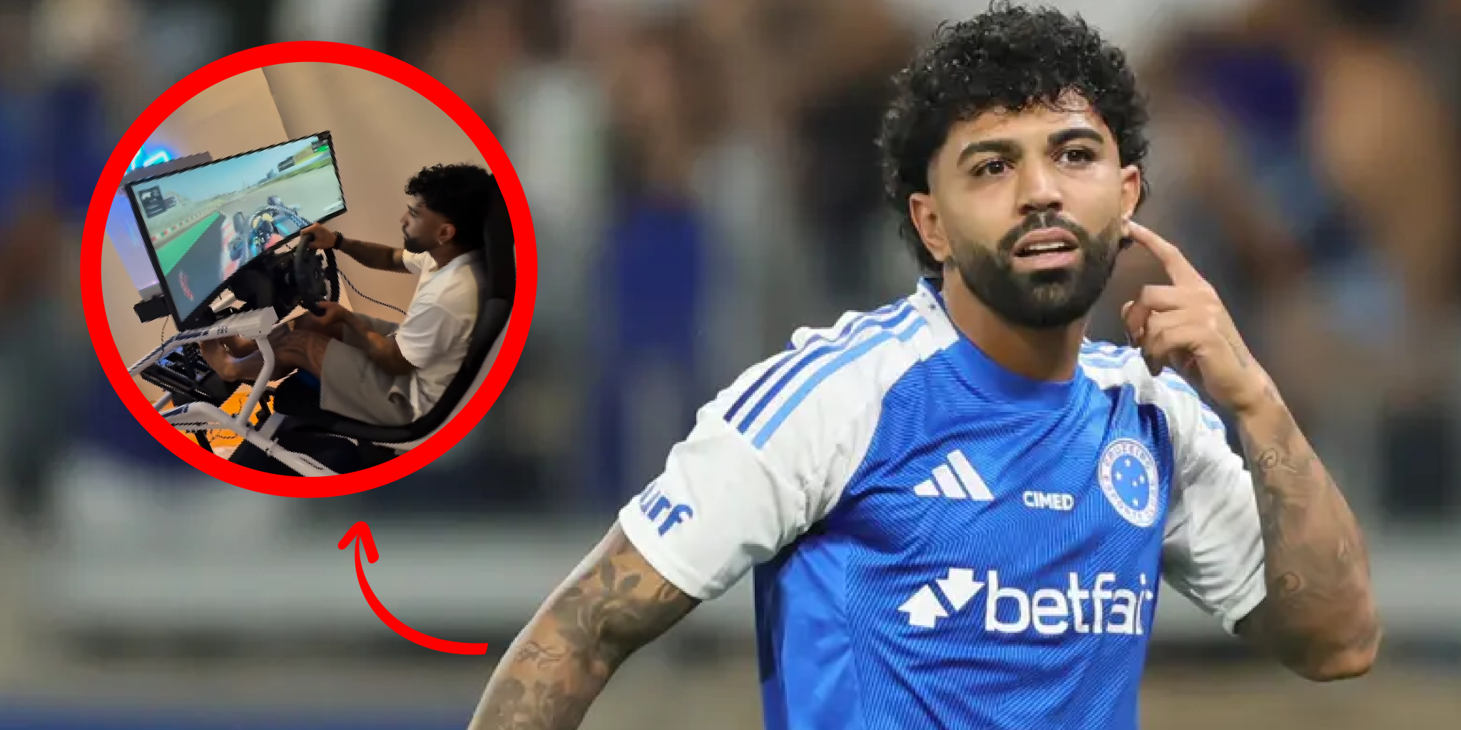Gabigol gasta mais de R$ 12 mil em cockpit de F1 para ‘brincar’ no mundo virtual
