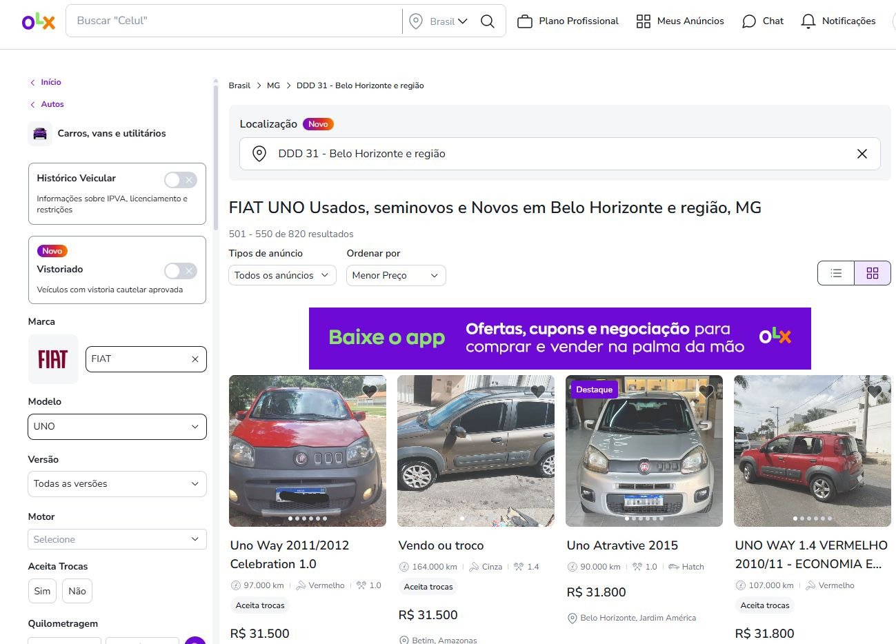 anuncio fiat uno olx 22
