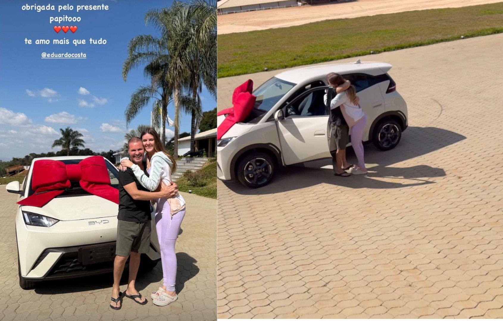 Eduardo Costa presenteia filha com BYD de mais de R$100 mil