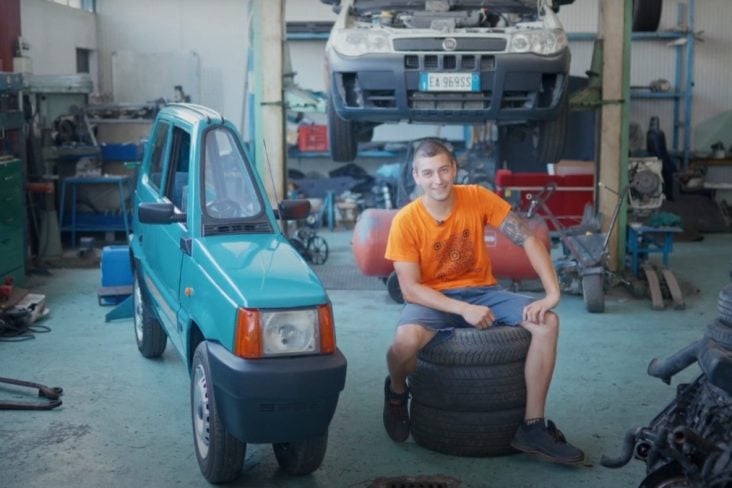 Andrea Marazzi e seu Fiat Panda modificado
