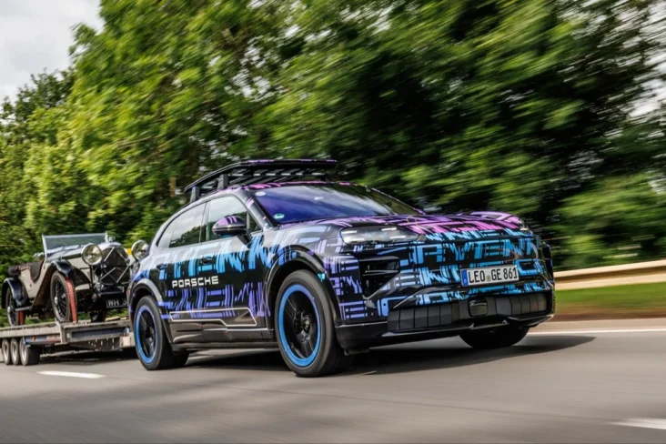 Cayenne Electric, teste de reboque