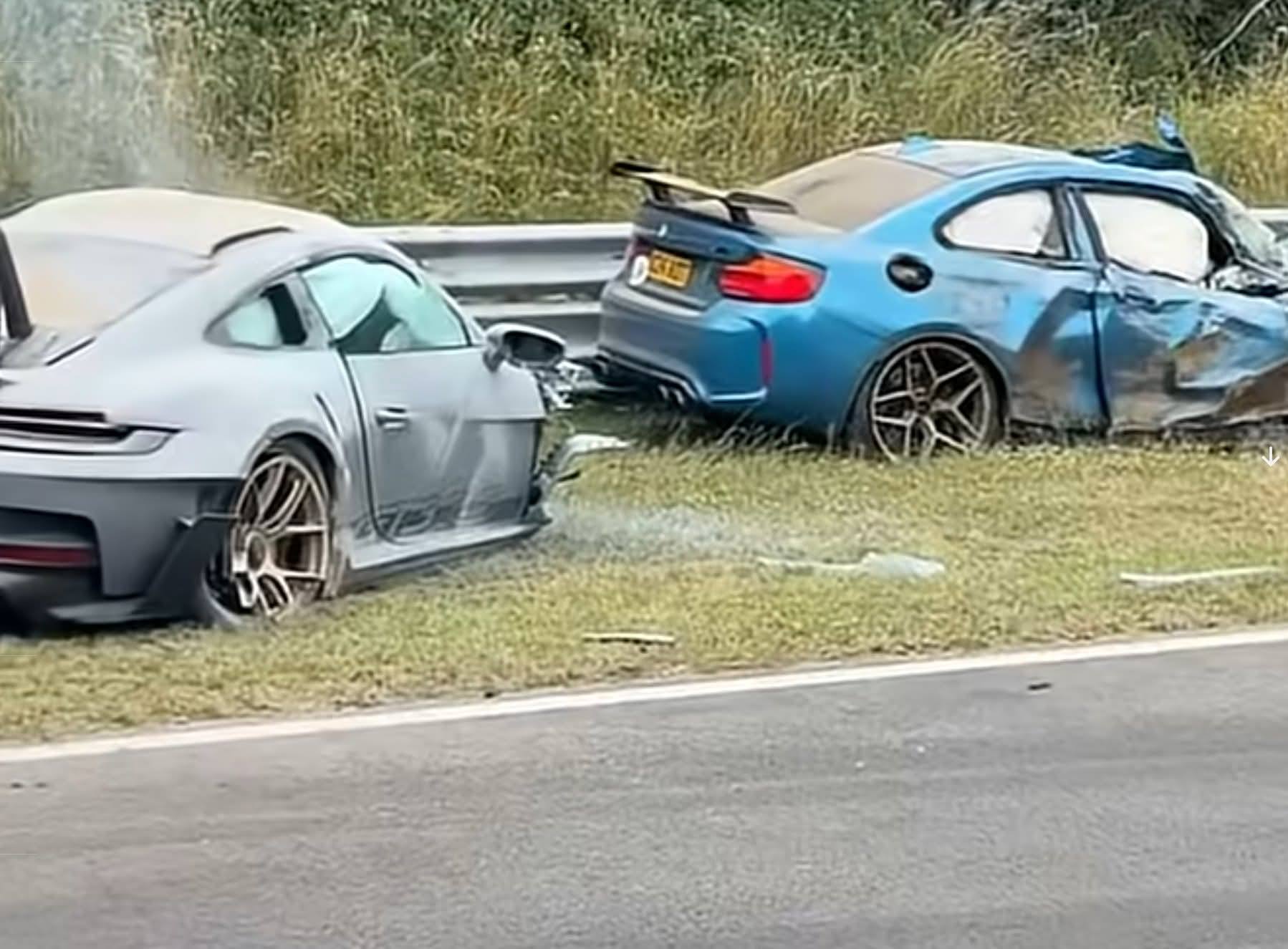 Supercarros colidem e viram bola de fogo em Nürburgring; motoristas saem ilesos!