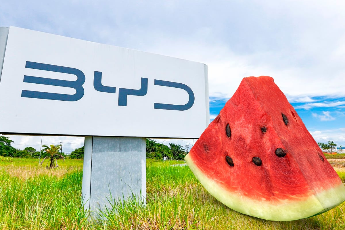 Troféu Melancia: BYD nem começou montar carro e já foi premiada