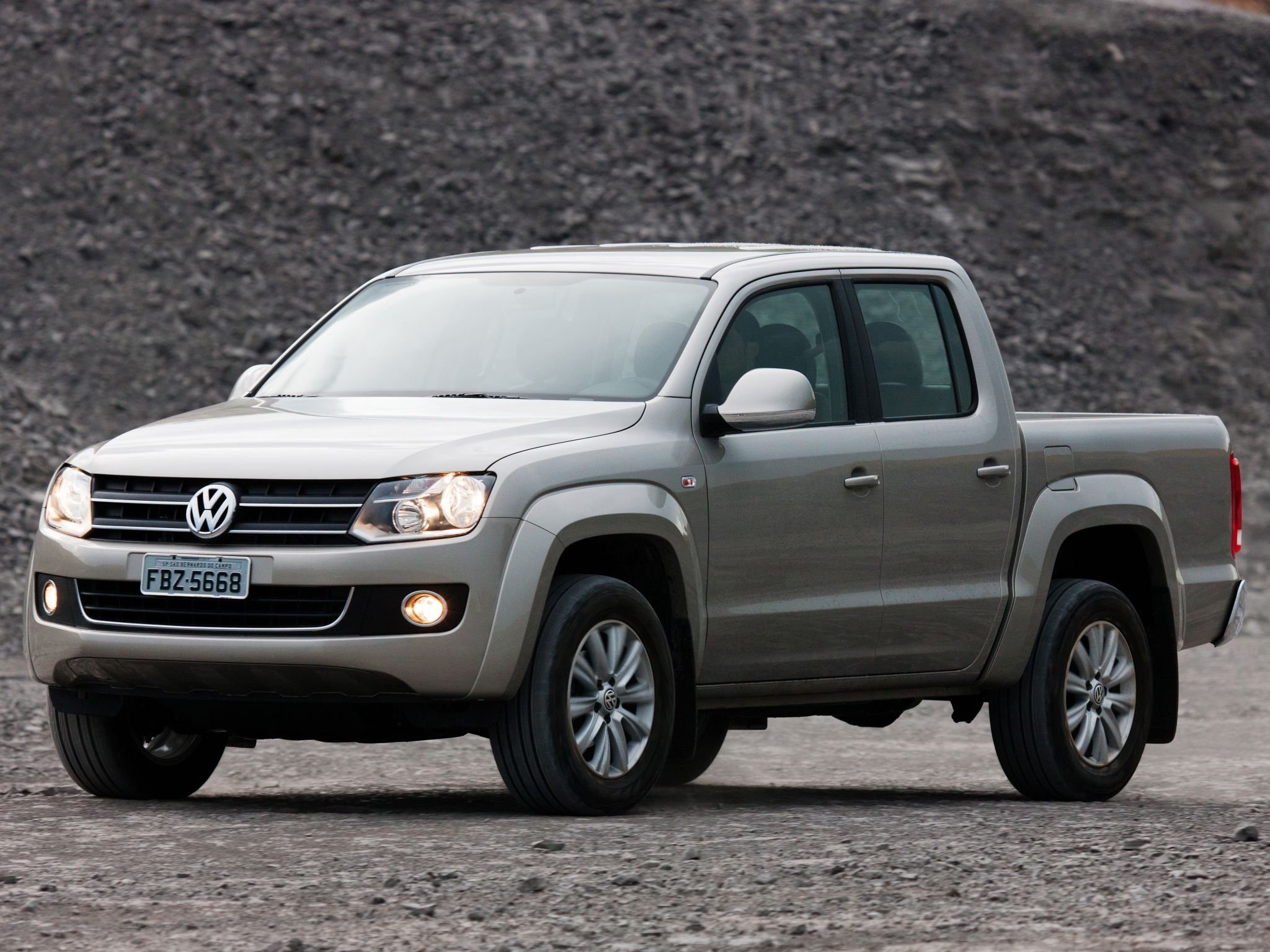 volkswagen amarok double cab highline 2010 prata frente