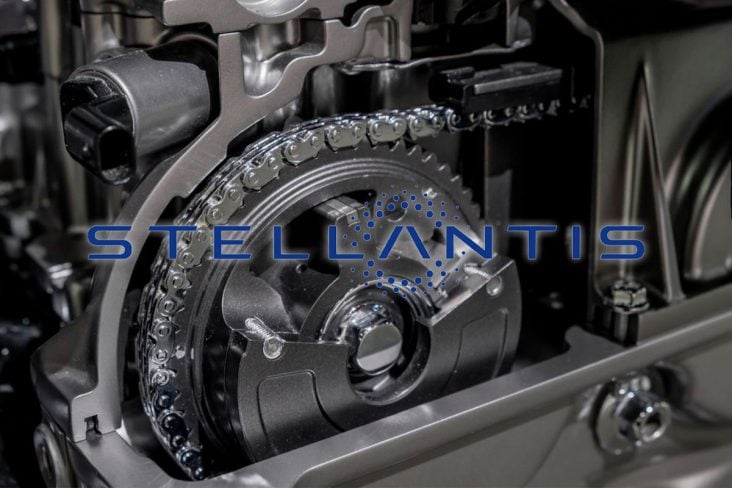 correia metalica corrente motor carro automovel veiculo, Logo da Stellantis.