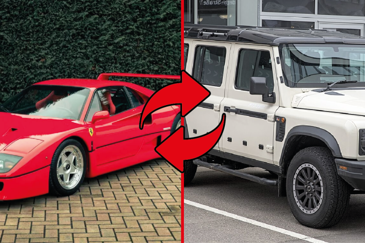 Ferrari F40 trocada por SUV Ineos Grenadier Prancheta 1
