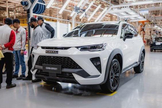 Linha de montagem da GWM em iracemápolis primeiro carro produzido haval h6 gt