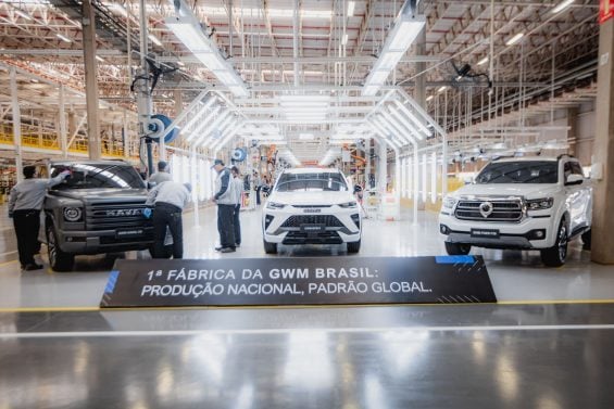 Linha de montagem da GWM em iracemápolis primeiros carros produzidos haval h6 gt poer p30 haval h9