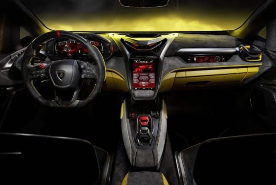 LAMBORGHINI FENOMENO 2026 AMARELO INTERIOR PAINEL QUADRO DE INSTRUMENTOS