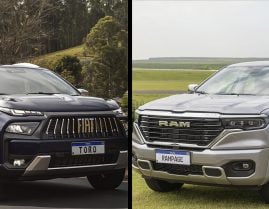 montagem comparativo RAMPAGE E TORO