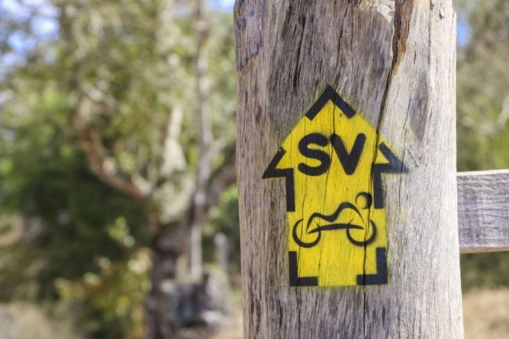 sinalização trilha mountainbike Crédito Aliança Bike Serras Verdes